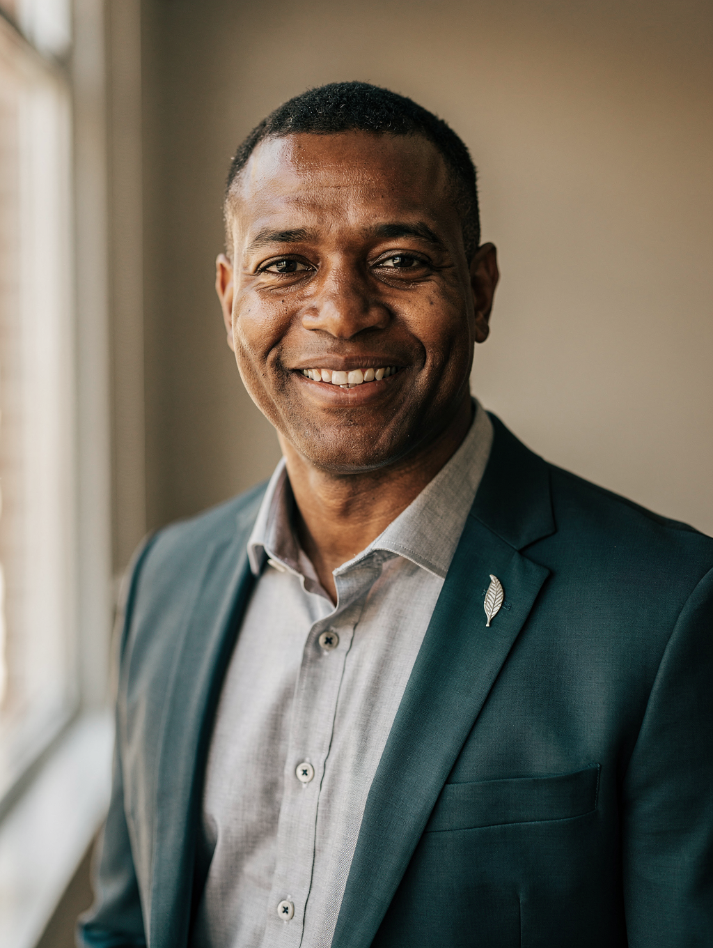 Bernard Wilkes, Care Specialist and Founder of Wilkes Services NEMT, in professional business-casual attire, delivering certified patient escort and reliable community transport